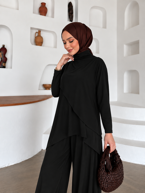 Lina Pileli Sundy Takım - Siyah